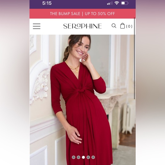 Fushcia maternity dress by Seraphine. - Picture 2 of 5